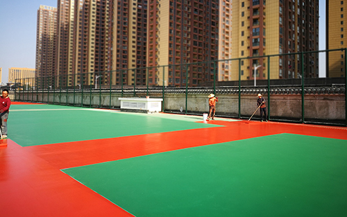 篮球场施工